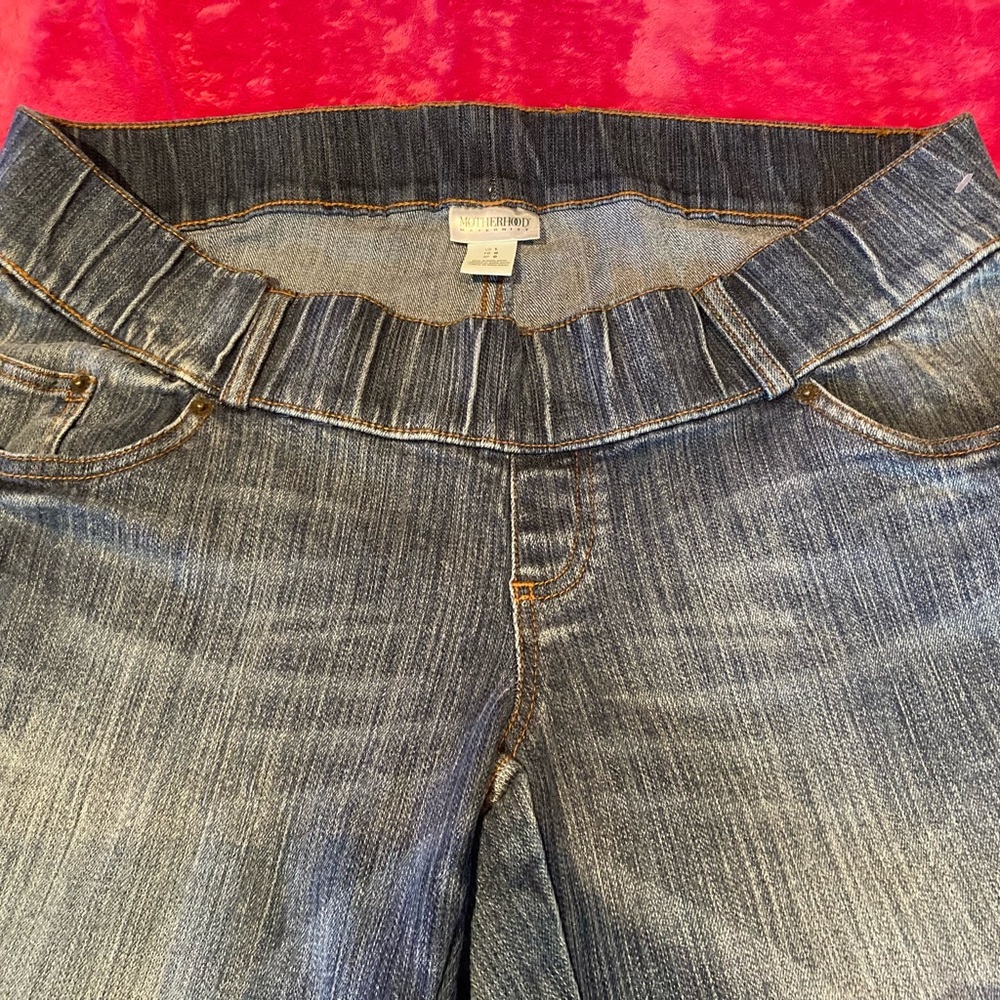 MOTHERHOOD MATERNITY WOMEN JEANS PANTSđź’•SIZE Lđź’• - Picture 2 of 8